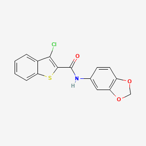 molecular formula C16H10ClNO3S B5623811 N-1,3-benzodioxol-5-yl-3-chloro-1-benzothiophene-2-carboxamide 