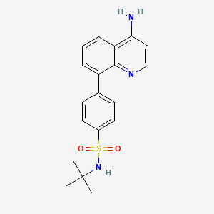 molecular formula C19H21N3O2S B5623813 4-(4-aminoquinolin-8-yl)-N-(tert-butyl)benzenesulfonamide 