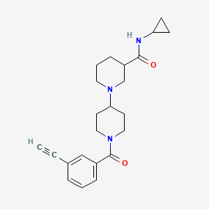 molecular formula C23H29N3O2 B5623814 N-cyclopropyl-1'-(3-ethynylbenzoyl)-1,4'-bipiperidine-3-carboxamide 