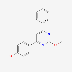 molecular formula C18H16N2O2 B5623823 2-methoxy-4-(4-methoxyphenyl)-6-phenylpyrimidine 