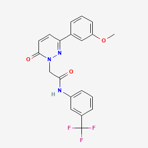 molecular formula C20H16F3N3O3 B5623830 2-[3-(3-methoxyphenyl)-6-oxo-1(6H)-pyridazinyl]-N-[3-(trifluoromethyl)phenyl]acetamide 