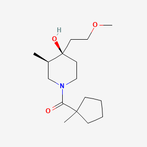 molecular formula C16H29NO3 B5623837 (3R*,4R*)-4-(2-methoxyethyl)-3-methyl-1-[(1-methylcyclopentyl)carbonyl]-4-piperidinol 