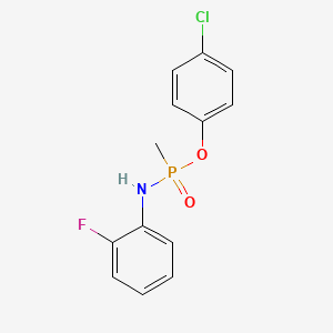 molecular formula C13H12ClFNO2P B5623916 4-chlorophenyl N-(2-fluorophenyl)-P-methylphosphonamidoate 