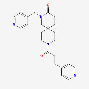 molecular formula C23H28N4O2 B5623924 2-(pyridin-4-ylmethyl)-9-(3-pyridin-4-ylpropanoyl)-2,9-diazaspiro[5.5]undecan-3-one 