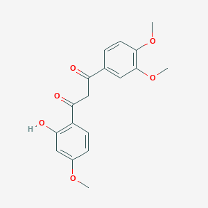 molecular formula C18H18O6 B5623926 1-(3,4-dimethoxyphenyl)-3-(2-hydroxy-4-methoxyphenyl)-1,3-propanedione 