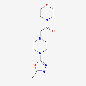 molecular formula C13H21N5O3 B5623931 4-{[4-(5-methyl-1,3,4-oxadiazol-2-yl)piperazin-1-yl]acetyl}morpholine 