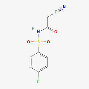 molecular formula C9H7ClN2O3S B5623932 N-[(4-chlorophenyl)sulfonyl]-2-cyanoacetamide 