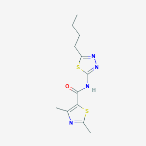 molecular formula C12H16N4OS2 B5623935 N-(5-butyl-1,3,4-thiadiazol-2-yl)-2,4-dimethyl-1,3-thiazole-5-carboxamide CAS No. 880451-14-9