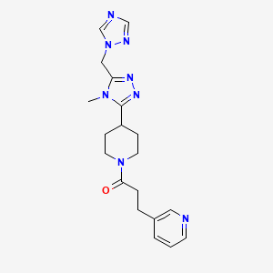 3-(3-{4-[4-methyl-5-(1H-1,2,4-triazol-1-ylmethyl)-4H-1,2,4-triazol-3-yl]piperidin-1-yl}-3-oxopropyl)pyridine