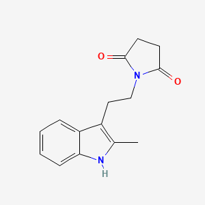 molecular formula C15H16N2O2 B5623960 1-[2-(2-methyl-1H-indol-3-yl)ethyl]-2,5-pyrrolidinedione CAS No. 431075-23-9