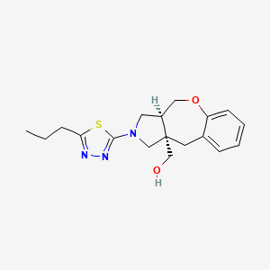 molecular formula C18H23N3O2S B5623974 [(3aS*,10aS*)-2-(5-propyl-1,3,4-thiadiazol-2-yl)-2,3,3a,4-tetrahydro-1H-[1]benzoxepino[3,4-c]pyrrol-10a(10H)-yl]methanol 