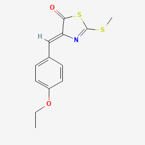 molecular formula C13H13NO2S2 B5623998 4-(4-ethoxybenzylidene)-2-(methylthio)-1,3-thiazol-5(4H)-one 