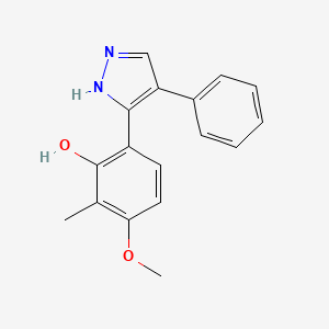 B5624013 3-methoxy-2-methyl-6-(4-phenyl-1H-pyrazol-3-yl)phenol CAS No. 385401-10-5