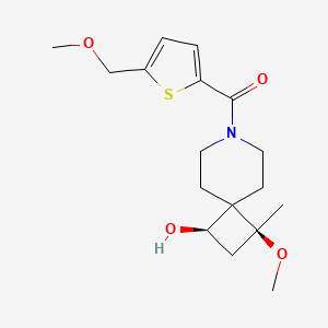 molecular formula C17H25NO4S B5624019 (1R*,3S*)-3-methoxy-7-{[5-(methoxymethyl)-2-thienyl]carbonyl}-3-methyl-7-azaspiro[3.5]nonan-1-ol 