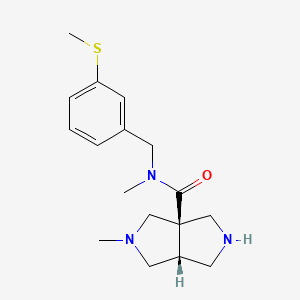 molecular formula C17H25N3OS B5624025 rel-(3aR,6aR)-N,2-dimethyl-N-[3-(methylthio)benzyl]hexahydropyrrolo[3,4-c]pyrrole-3a(1H)-carboxamide dihydrochloride 