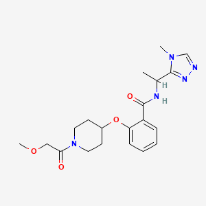 2-{[1-(methoxyacetyl)piperidin-4-yl]oxy}-N-[1-(4-methyl-4H-1,2,4-triazol-3-yl)ethyl]benzamide