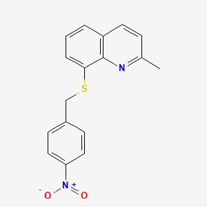molecular formula C17H14N2O2S B5624157 2-methyl-8-[(4-nitrobenzyl)thio]quinoline CAS No. 60948-47-2