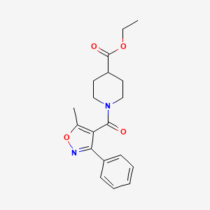 ethyl 1-[(5-methyl-3-phenyl-4-isoxazolyl)carbonyl]-4-piperidinecarboxylate