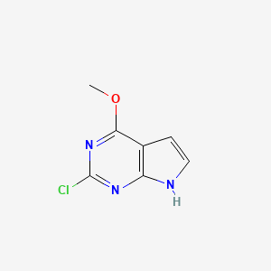molecular formula C7H6ClN3O B562417 2-氯-4-甲氧基-7H-吡咯并[2,3-d]嘧啶 CAS No. 96022-77-4