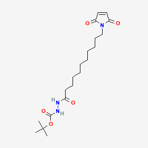 molecular formula C20H33N3O5 B562418 11-马来酰亚胺十一烷-1-酰基-1-(叔丁基)咔唑酸酯 CAS No. 1076198-39-4