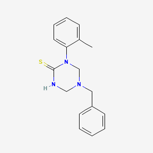 molecular formula C17H19N3S B5624185 5-benzyl-1-(2-methylphenyl)-1,3,5-triazinane-2-thione 