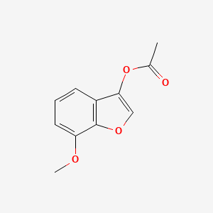 molecular formula C11H10O4 B5624187 7-甲氧基-1-苯并呋喃-3-基乙酸酯 