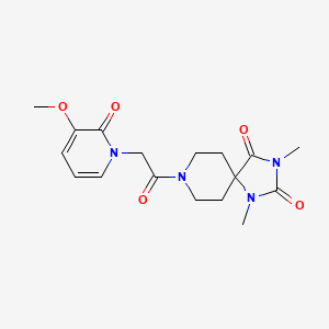 molecular formula C17H22N4O5 B5624204 8-[(3-methoxy-2-oxopyridin-1(2H)-yl)acetyl]-1,3-dimethyl-1,3,8-triazaspiro[4.5]decane-2,4-dione 