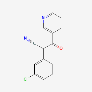 B562421 2-(3-Chlorophenyl)-2-cyano-1-(3-pyridinyl)-1-ethanone CAS No. 114444-10-9
