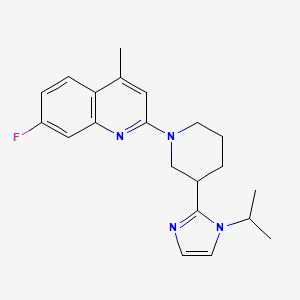 7-fluoro-2-[3-(1-isopropyl-1H-imidazol-2-yl)-1-piperidinyl]-4-methylquinoline