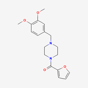 molecular formula C18H22N2O4 B5624216 1-(3,4-dimethoxybenzyl)-4-(2-furoyl)piperazine 