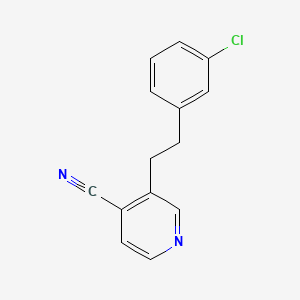 molecular formula C14H11ClN2 B562422 4-氰基-3-(3-氯苯乙基)吡啶 CAS No. 1076199-88-6