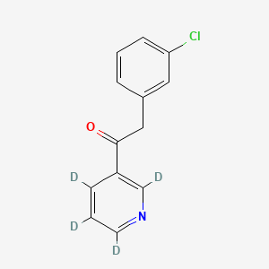 molecular formula C13H10ClNO B562423 2-(3-氯苯基)-1-(3-吡啶基-d4)-1-乙酮 CAS No. 1189880-12-3