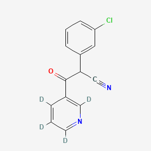 B562424 2-(3-Chlorophenyl)-2-cyano-1-(3-pyridinyl-d4)-1-ethanone CAS No. 1189704-85-5