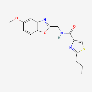 molecular formula C16H17N3O3S B5624250 N-[(5-methoxy-1,3-benzoxazol-2-yl)methyl]-2-propyl-1,3-thiazole-4-carboxamide 