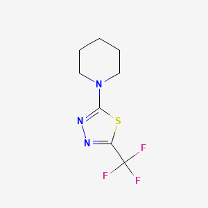 molecular formula C8H10F3N3S B5624273 1-[5-(trifluoromethyl)-1,3,4-thiadiazol-2-yl]piperidine 