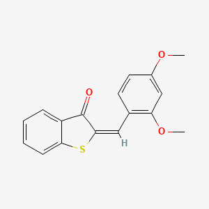 molecular formula C17H14O3S B5624276 (2E)-2-[(2,4-dimethoxyphenyl)methylidene]-1-benzothiophen-3-one 