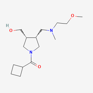 molecular formula C15H28N2O3 B5624289 ((3R*,4R*)-1-(cyclobutylcarbonyl)-4-{[(2-methoxyethyl)(methyl)amino]methyl}-3-pyrrolidinyl)methanol 