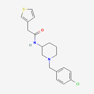 molecular formula C18H21ClN2OS B5624295 N-[1-(4-chlorobenzyl)-3-piperidinyl]-2-(3-thienyl)acetamide 