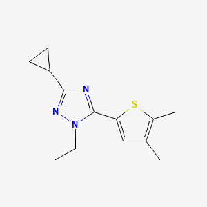 molecular formula C13H17N3S B5624300 3-cyclopropyl-5-(4,5-dimethyl-2-thienyl)-1-ethyl-1H-1,2,4-triazole 