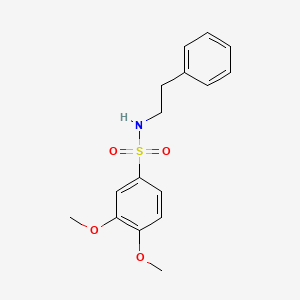 molecular formula C16H19NO4S B5624360 3,4-dimethoxy-N-(2-phenylethyl)benzenesulfonamide 