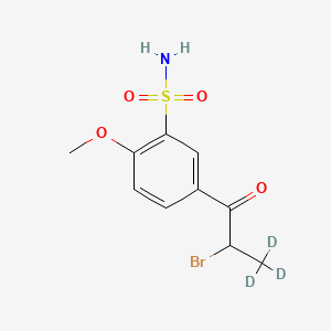 B562437 2-Bromo-1-(4'-methoxy-3'-sulfonamidophenyl)-1-propanone-methyl-d3 CAS No. 1184998-47-7