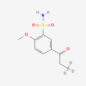 B562438 1-(4'-Methoxy-3'-sulfonamidophenyl)-1-propanone-methyl-d3 CAS No. 1189482-14-1
