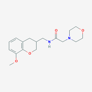 molecular formula C17H24N2O4 B5624405 N-[(8-methoxy-3,4-dihydro-2H-chromen-3-yl)methyl]-2-morpholin-4-ylacetamide 
