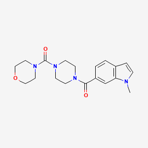 molecular formula C19H24N4O3 B5624410 1-methyl-6-{[4-(4-morpholinylcarbonyl)-1-piperazinyl]carbonyl}-1H-indole 