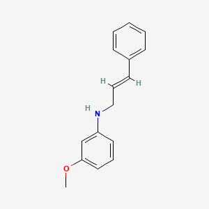 B562442 N-(3-Phenyl-2-propenyl)-3-methoxyaniline CAS No. 1076199-32-0