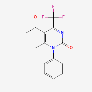molecular formula C14H11F3N2O2 B5624421 5-acetyl-6-methyl-1-phenyl-4-(trifluoromethyl)-2(1H)-pyrimidinone 