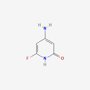 molecular formula C5H5FN2O B562444 4-氨基-6-氟吡啶-2(1H)-酮 CAS No. 105252-99-1