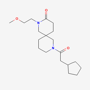 molecular formula C19H32N2O3 B5624446 8-(cyclopentylacetyl)-2-(2-methoxyethyl)-2,8-diazaspiro[5.5]undecan-3-one 