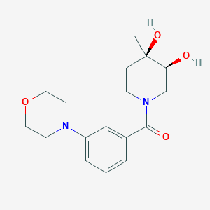(3S*,4R*)-4-methyl-1-(3-morpholin-4-ylbenzoyl)piperidine-3,4-diol