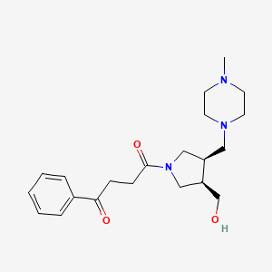 4-{(3R*,4R*)-3-(hydroxymethyl)-4-[(4-methylpiperazin-1-yl)methyl]pyrrolidin-1-yl}-4-oxo-1-phenylbutan-1-one